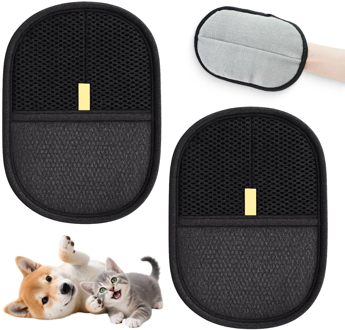 Vachthandschoen, Vachtmagneet voor dierenhaar, Huisdierhandschoenen voor katten honden konijnen, Wasbaar, Herbruikbaar, Universeel