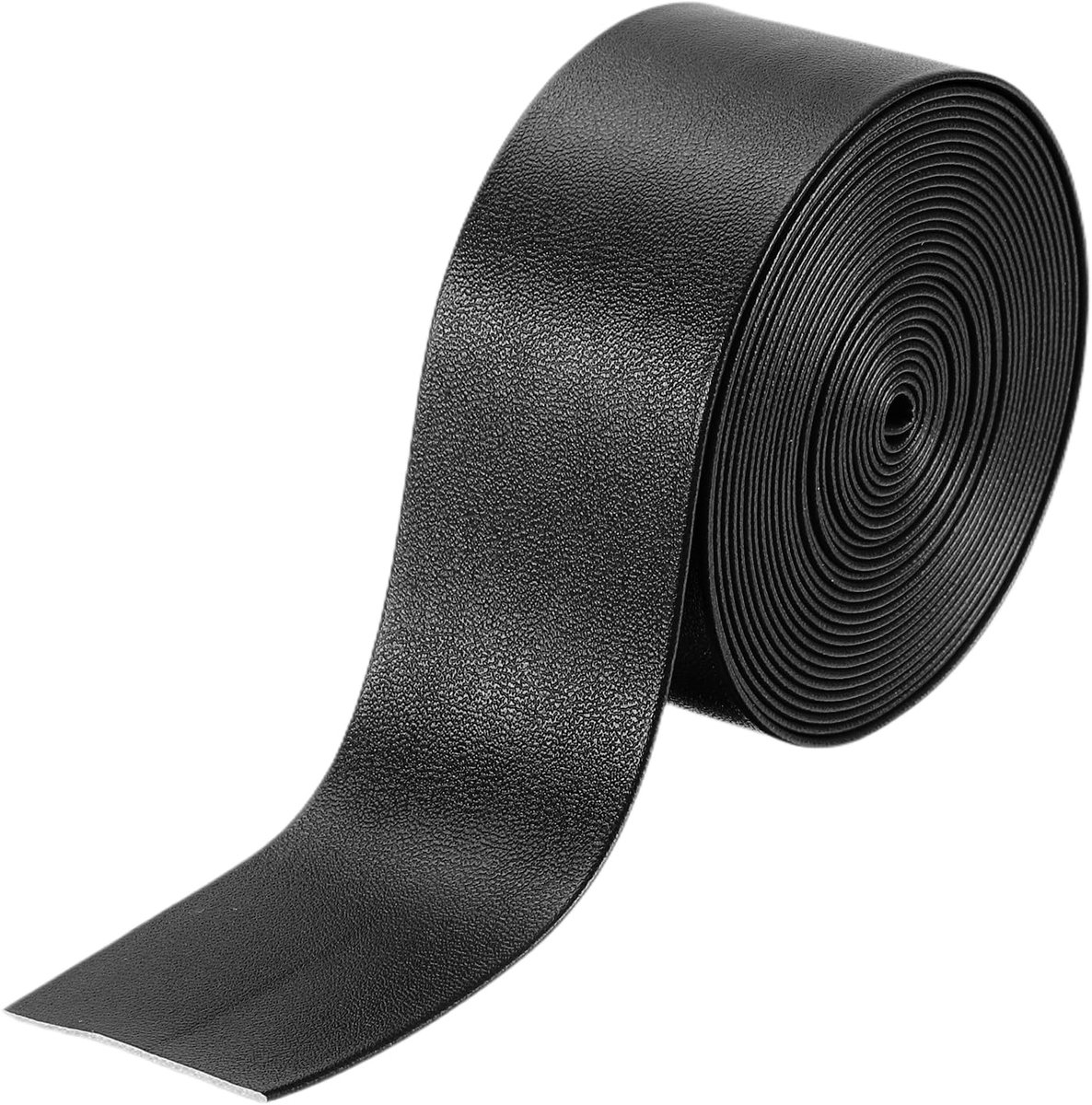 3 yard 30 mm PU kunstlederen strips, inklapbare lederen riemrol, dubbelzijdige accessoires voor doe-het-zelf knutselprojecten, zwart