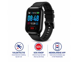 WatchSafer SOS Mini- GPS Horloge Senior - Smartwatch voor Ouderen - Persoonlijke alarmen - alarm horloge ouderen - GPS Horloge Alzheimer - Valdetectie