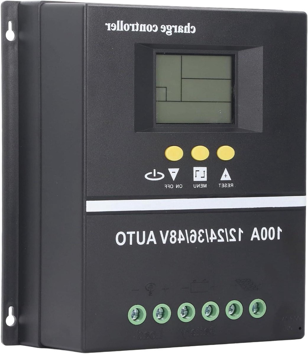 MPPT Solar Charge Controller - Zonne energie regulator - Energiebeheer - Geavanceerd MPPT Algoritme - 100A - Grijs