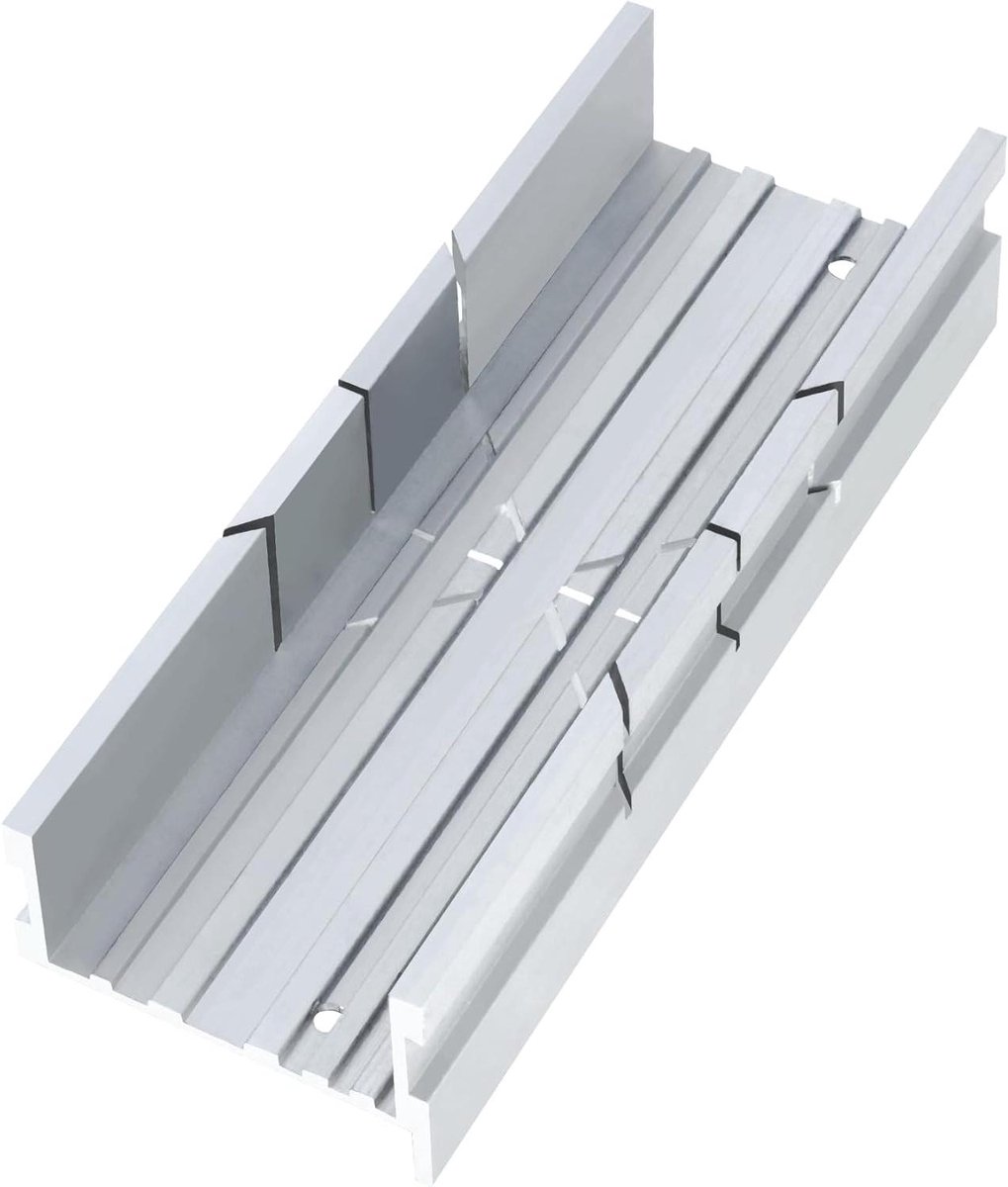 Verstekbak Aluminium - Zaagmal Hoek - Nauwkeurig Zagen - Drie Hoek Snedes - 5.3 inch - Zilver