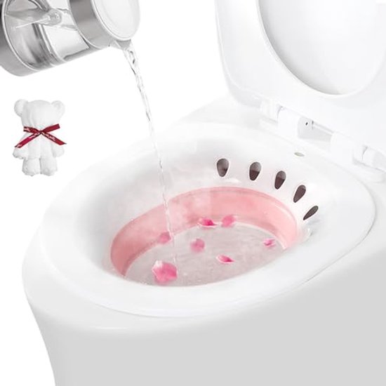 Zitbad voor Postpartum Zorg en Aambeien - Opvouwbare Yoni Stoomzit voor Toiletten — afbeelding 2