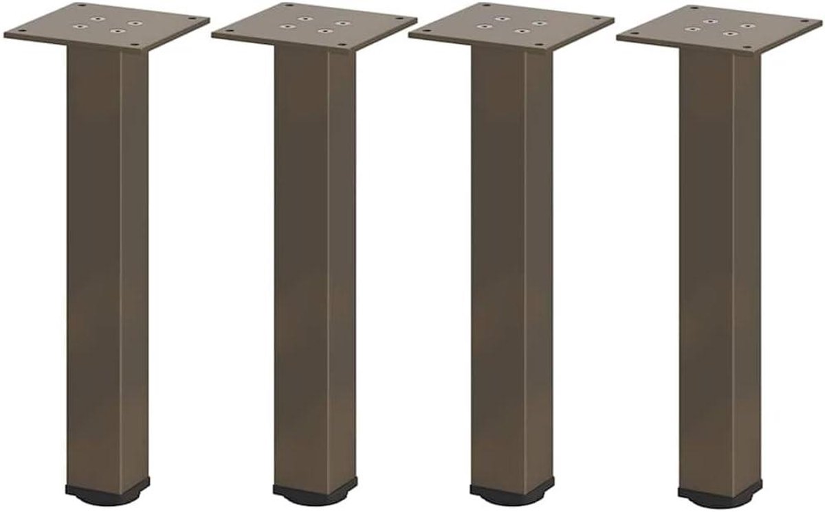 vidaXL Salontafelpoten 4 st 30-32 cm staal naturel