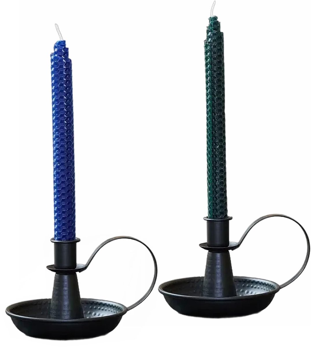 Retro Iron Taper Candle Holder，Black Candlestick Holders Candlelight Stand for Farmhouse Decor Home Wedding Party Table Decoration（2pcs）