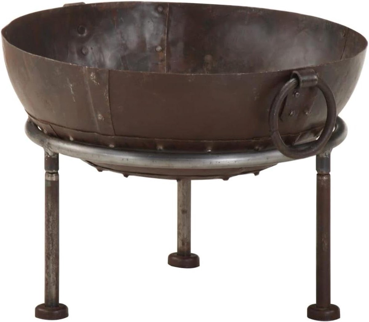 Vuurkorf - Buitenhaard Tuinhaard - Terras Verwarmen - Roestlook Design - 40 x 30 cm - Bruin