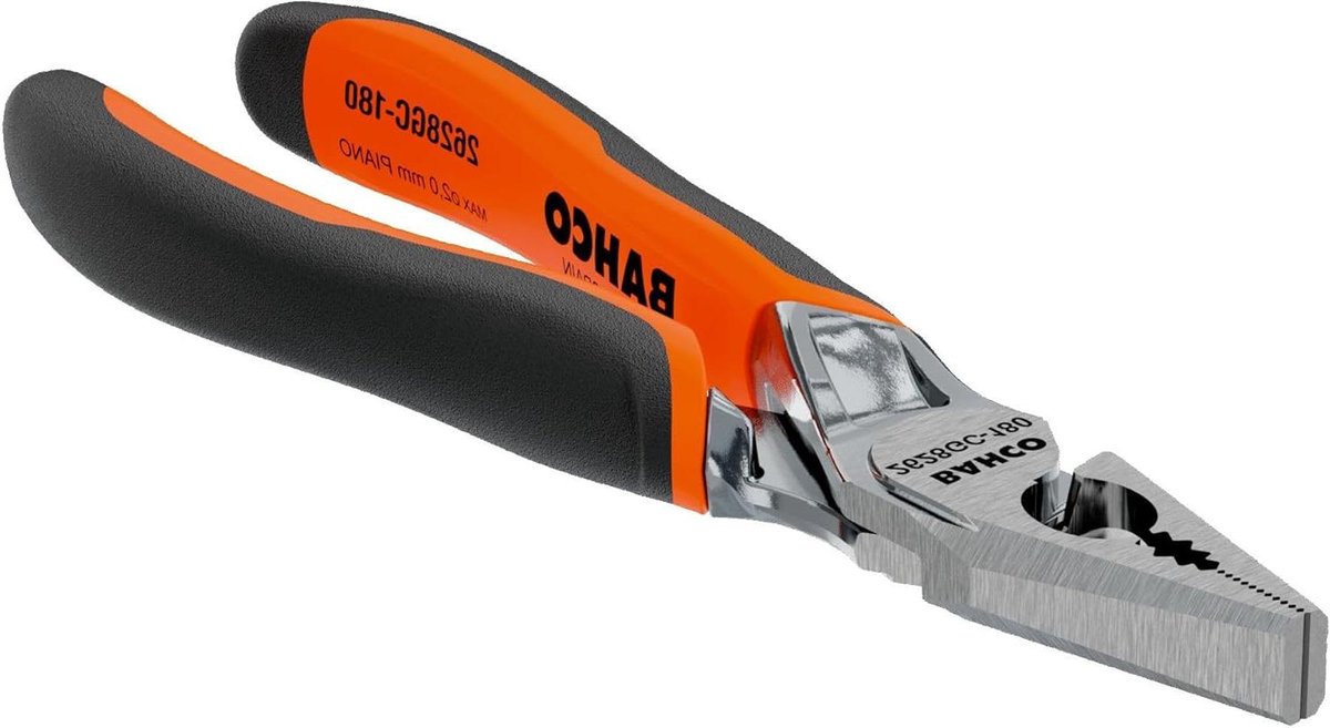 Combinatietang - Gereedschap tang - Klus klaren - Geïsoleerde handgreep - 180 mm - Grijs