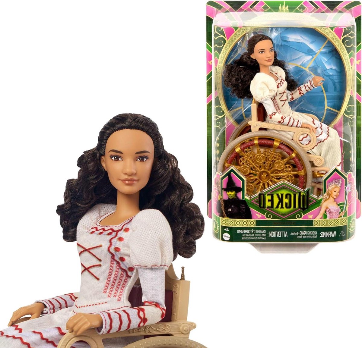 Modepop Nessarose - Verhaalpop Meisje - Rollenspel Fantasie - Met Beweegbare Ledematen - 29 cm Hoog - Veelkleurig