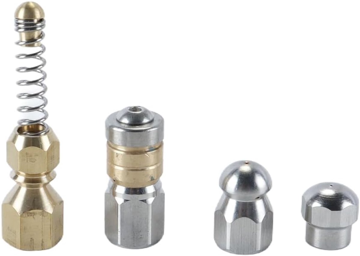 Hogedrukreiniger afvoerflush nozzle - 4 stuks - G1/8 draad - voorkomt verstoppingen - ShopVlot