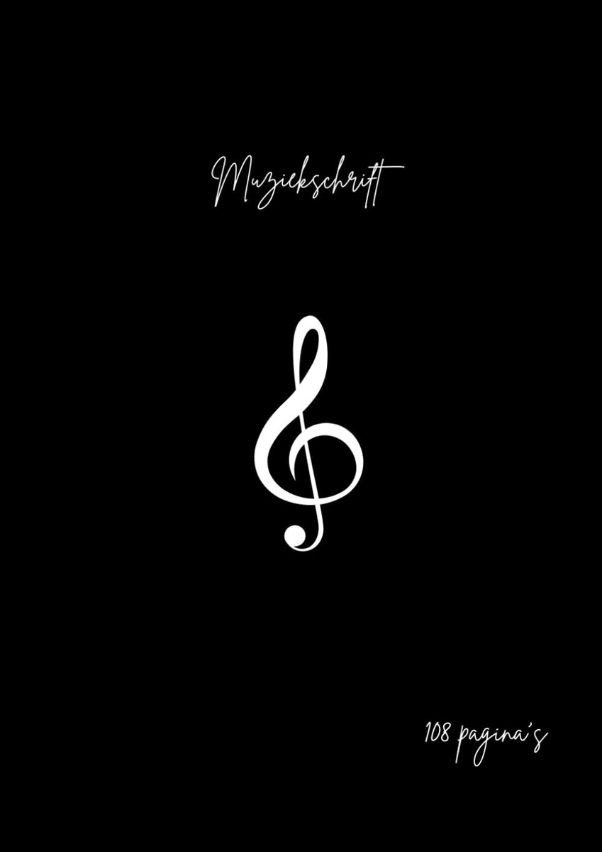 Muziekschrift A4 - 8 Notenbalken - 108 pagina's - Perfect voor composities - ShopVlot