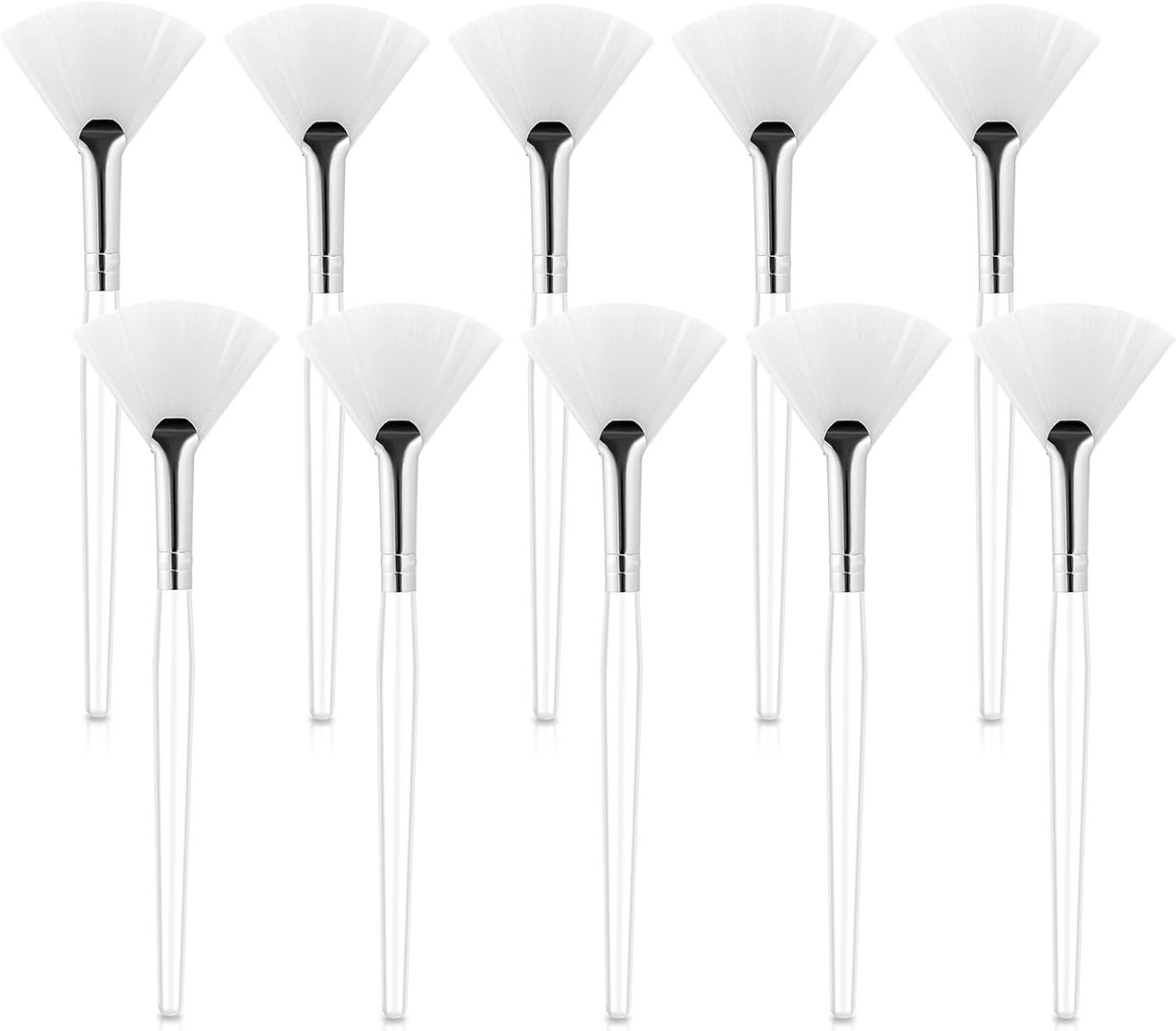 Gezichtsmasker Kwasten 10 Stuks - Zachte Faan Kwast - Veilig voor de Huid - Ideaal voor Peeling en Moddermaskers - ShopVlot