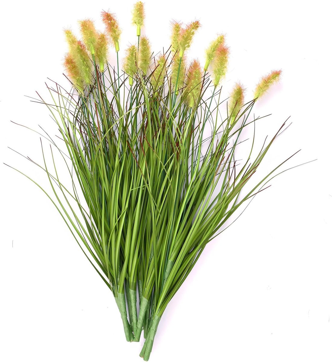 SnelShoppen - 10 Bundles Kunstgras 35 cm - Realistisch Kunstplanten voor Binnen en Buiten - UV-bestendig Decoratiegras voor Tuin, Balkon, Feest en Thu