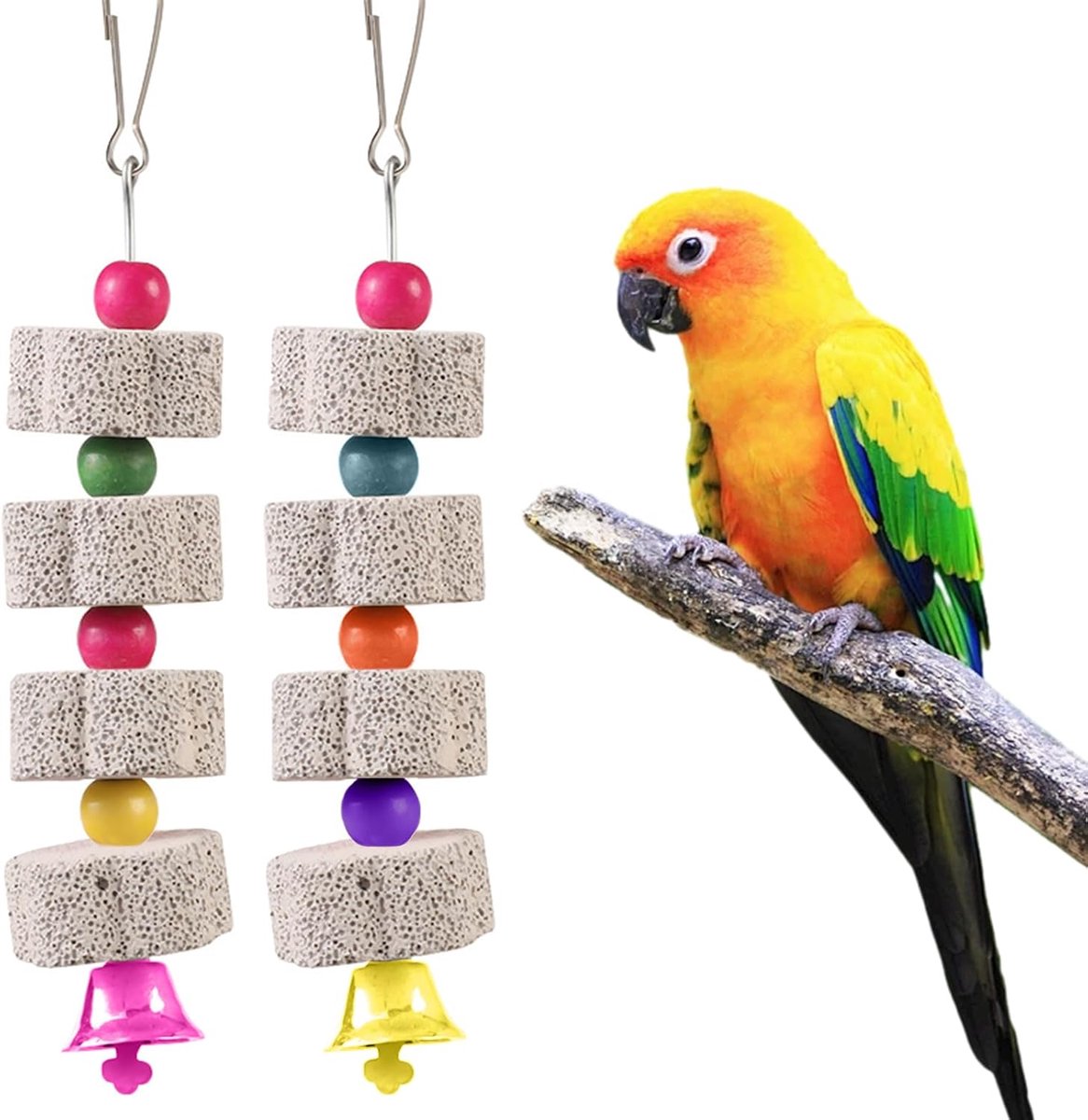Bird Beak Grinding - 2 Stuks - Calciumsteen - Voor Parakeet en Lovebird - ShopVlot
