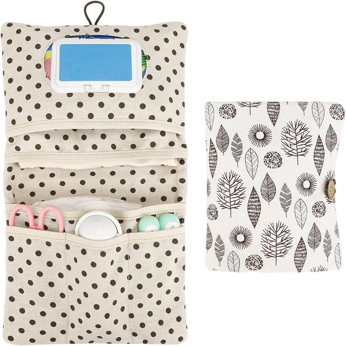 Luiertas klein - 2-in-1 organizer - Oeko-Tex gecertificeerd - ruimtebesparend voor onderweg - ShopVlot
