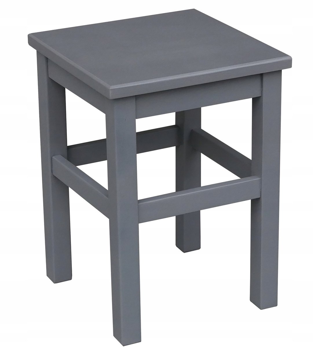Merkloos Houten Keukentabouret - Antraciet Grijs, 45 cm Hoog