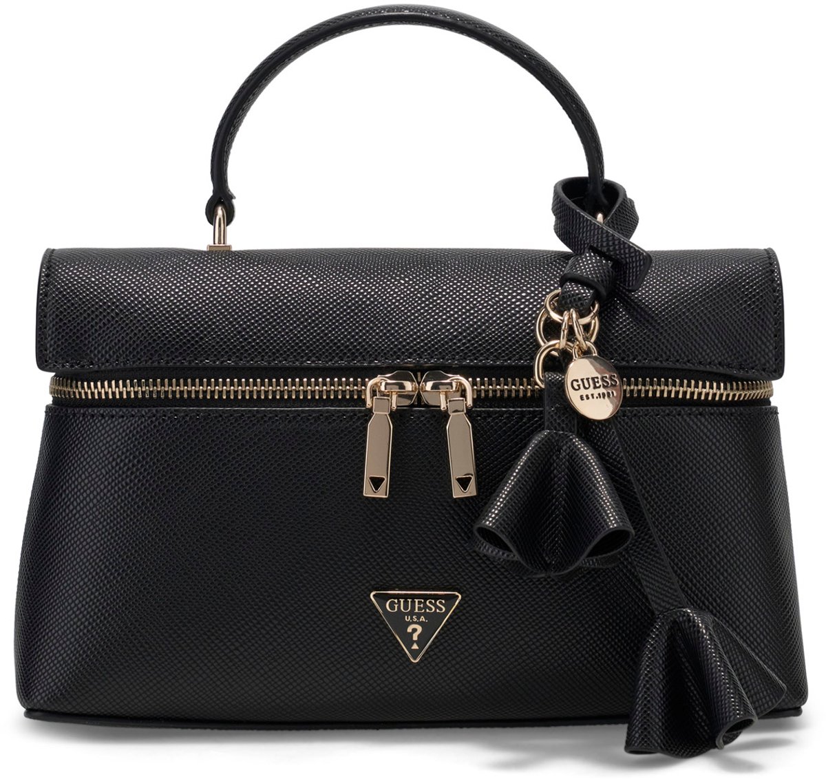 GUESS schoudertas handtas Danielle Hobo Bag Black zwart