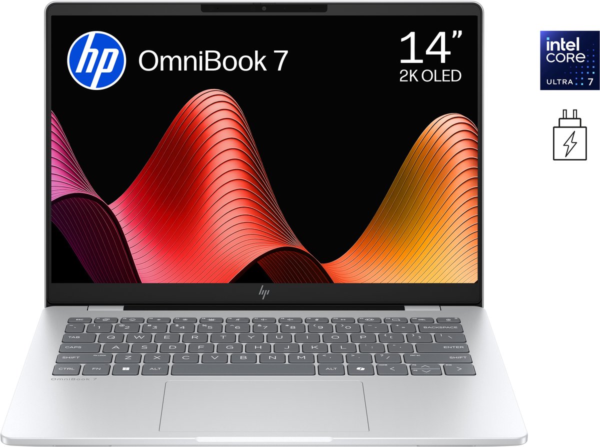 HP OmniBook 7 AI 14-fr0753nd - Laptop - Intel® Core™ Ultra 7 Processor 255U - 16GB/512GB - OLED - 14 inch