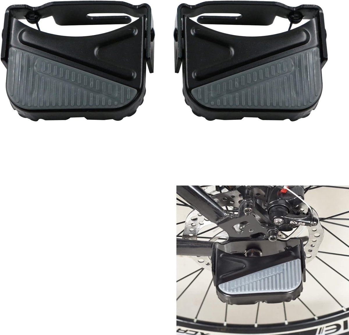 SnelShoppen - Achterpedalen Vouwpedalen Voetsteun - Mountainbike Trekking Fietstoebehoren Pedalen Hars Universele Pinnen Voetrooster Asverlenging Acht