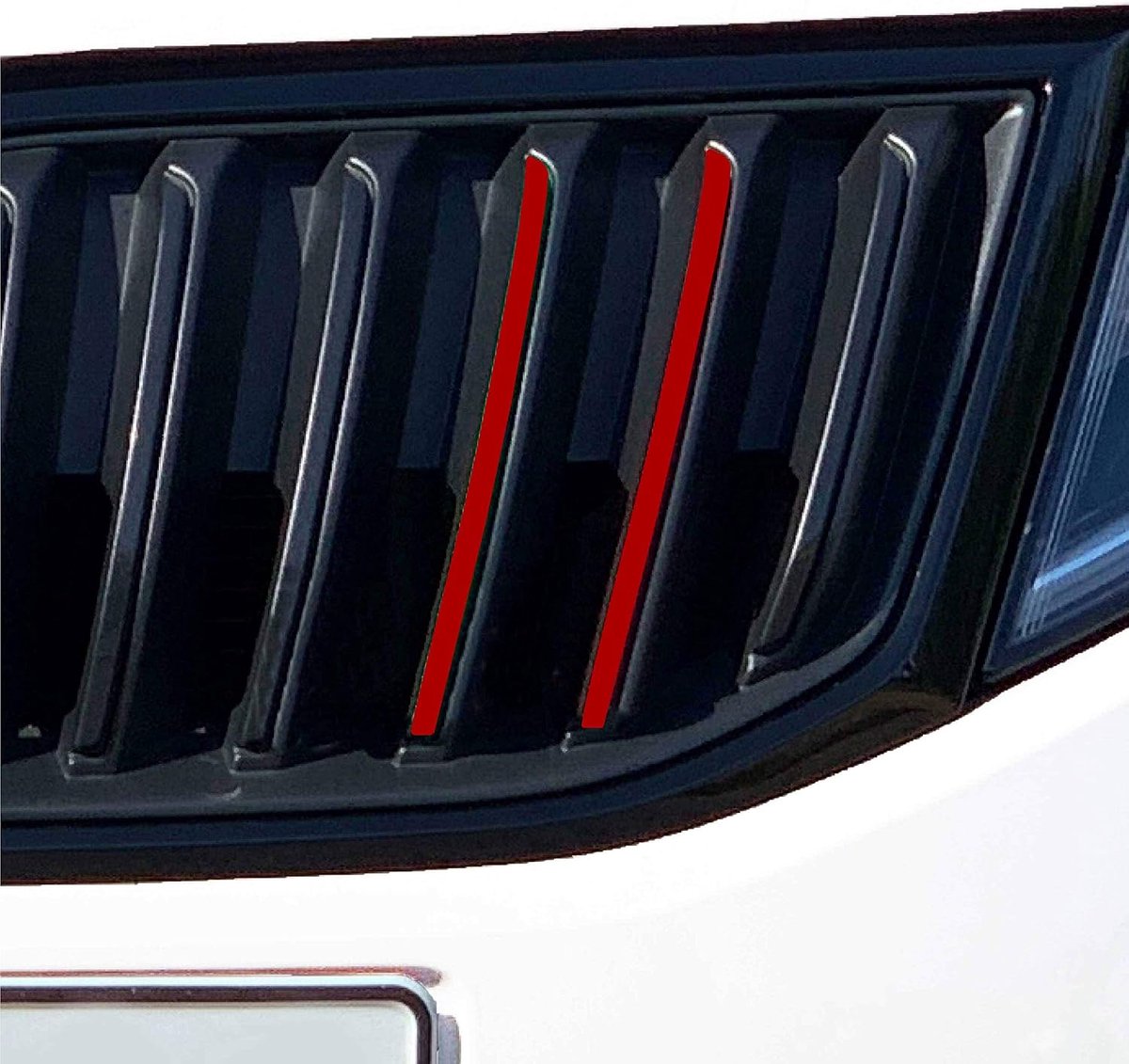 Cooling grille film set 20 strips - carmine rood - UV-bestendig - eenvoudig te verwijderen - ShopVlot