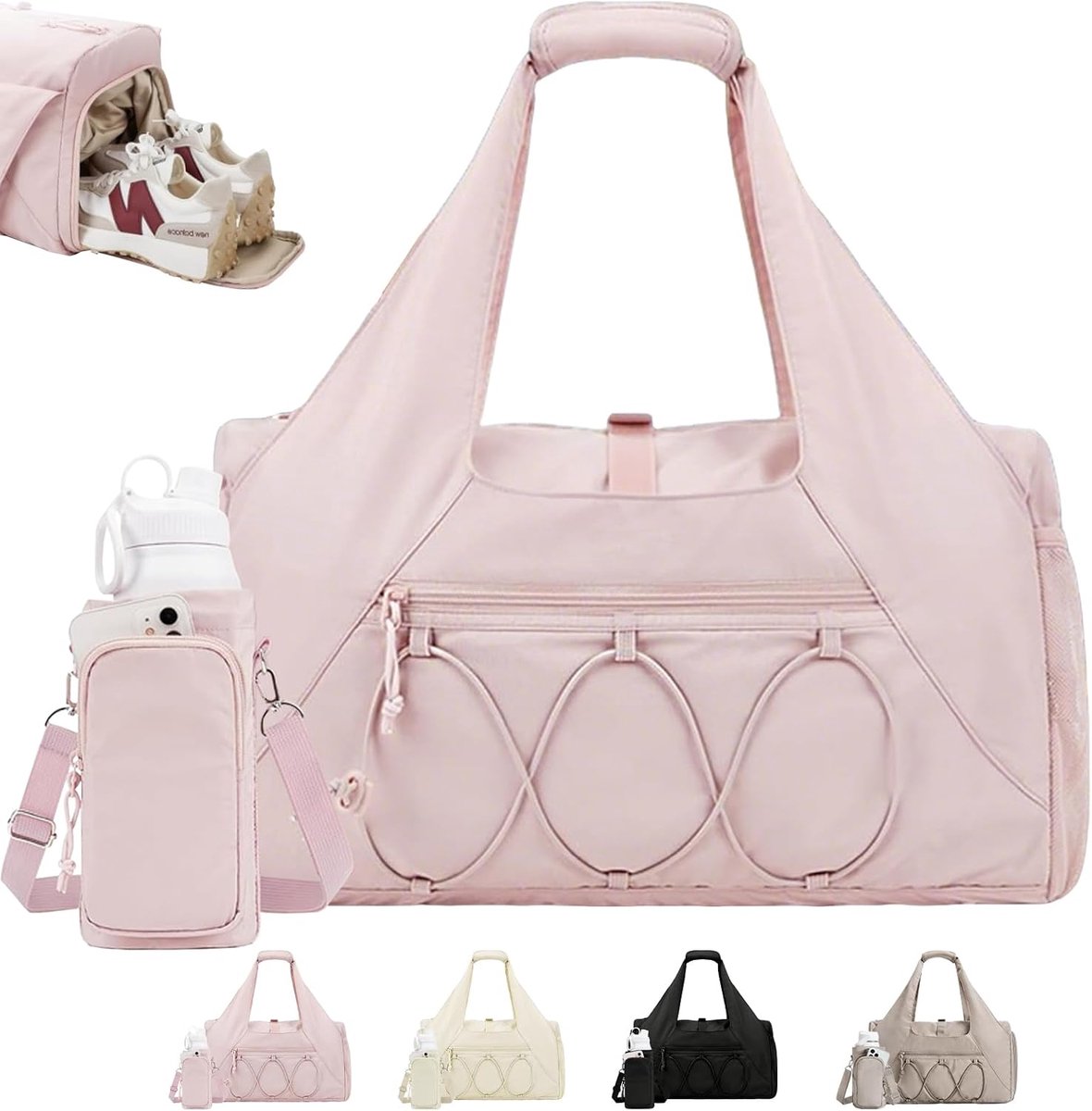 Sporttas voor vrouwen 45x18x26 cm - Lichtgewicht waterafstotend - Met schoenencompartiment - ShopVlot
