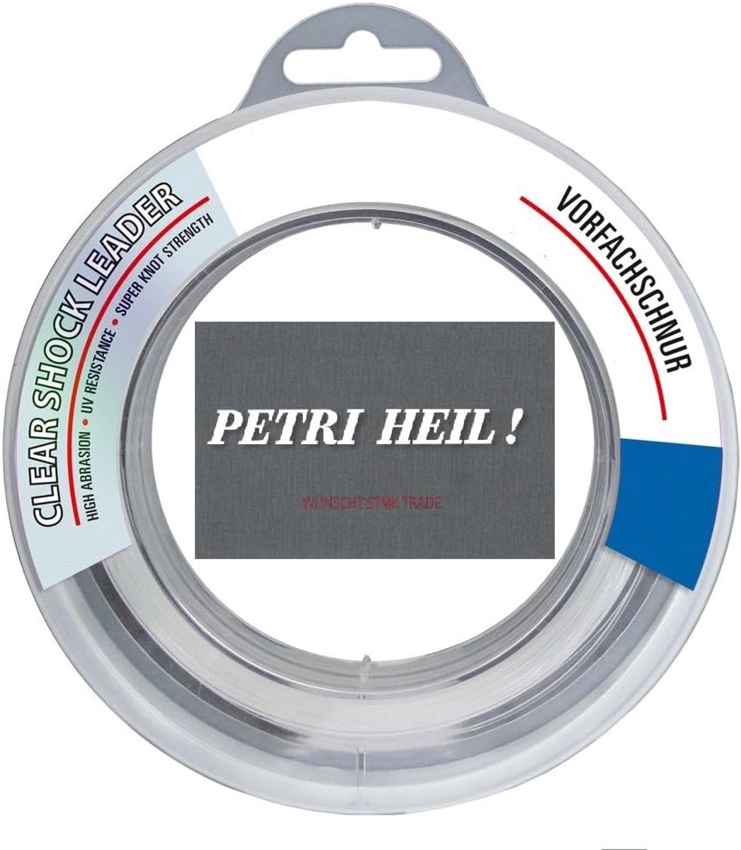 SnelShoppen - Shockleader 100 m Spool 10-45 kg, Impactlijn Voorfrontmateriaal, Slijtvast, Inclusief Gratis Petri Genezing Sticker