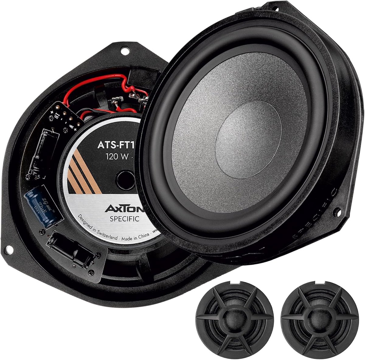 Autoluidsprekers 2-weg componentensysteem - Plug & play voor Fiat Ducato - 80W RMS - Perfecte pasvorm voor deurinstallatie