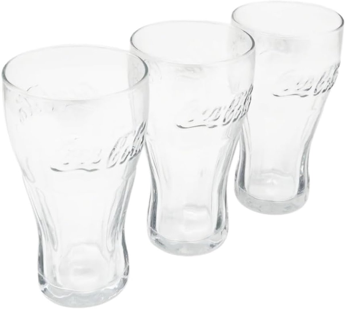 Glazen set van 3 - hoge vorm - transparant glas - ideaal voor dranken - ShopVlot