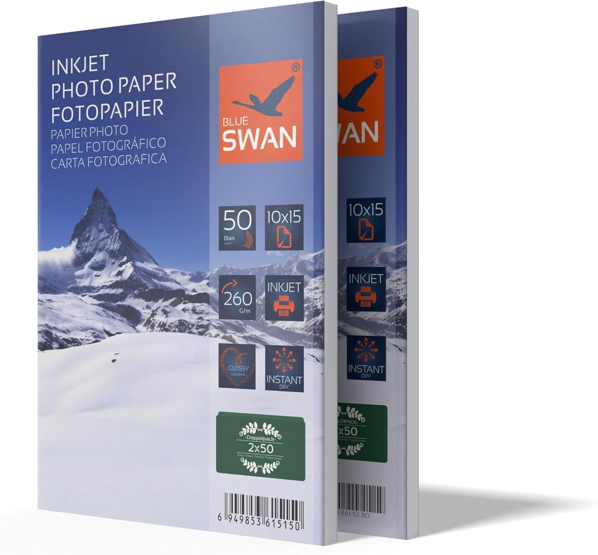 Fotopapier 10x15cm - 260gsm Glanzend - Sneldrogend - Professionele afdrukken - ShopVlot