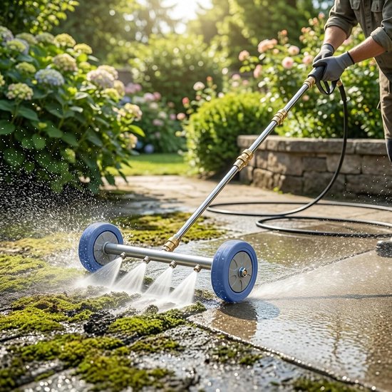 Ondervloerreiniger voor de auto, hogedrukreiniger met 3 verlengbuizen (blauw) — afbeelding 4