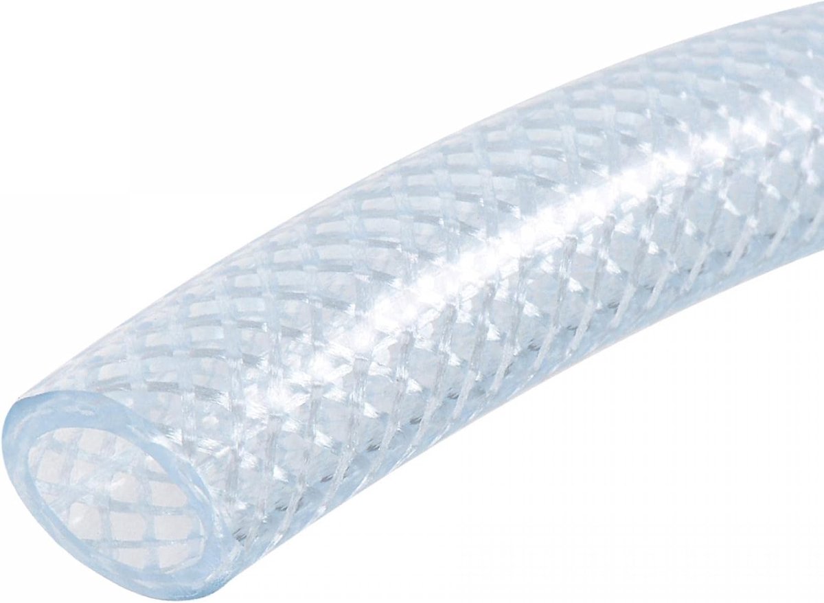 sourcing map 8 mm 12 mm helder PVC buis gevlochten slang voor water boeren irrigatie 10ft