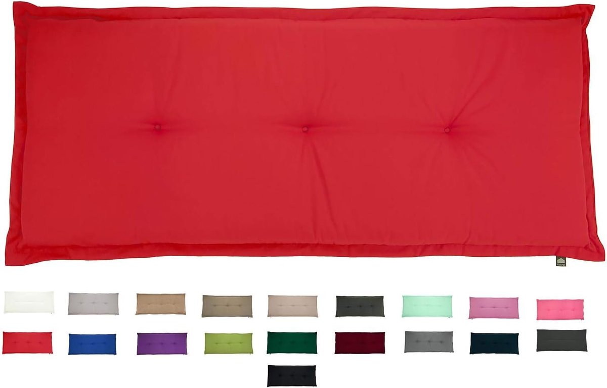 Tuinkussen 150 x 50 cm - Prisma Rood - Dralon - Extra comfort voor buiten - SnelShoppen