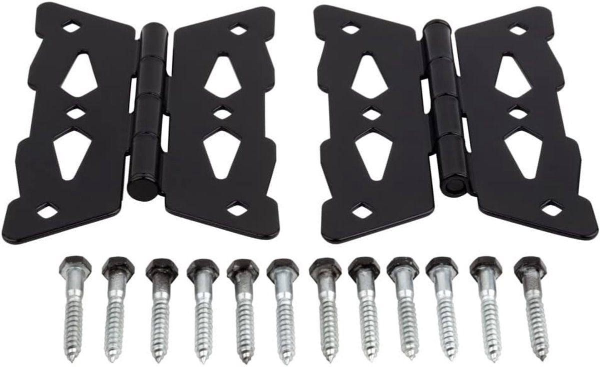Hardware N109-218 SPB8443 Decoratieve vlinderscharnieren, zwart