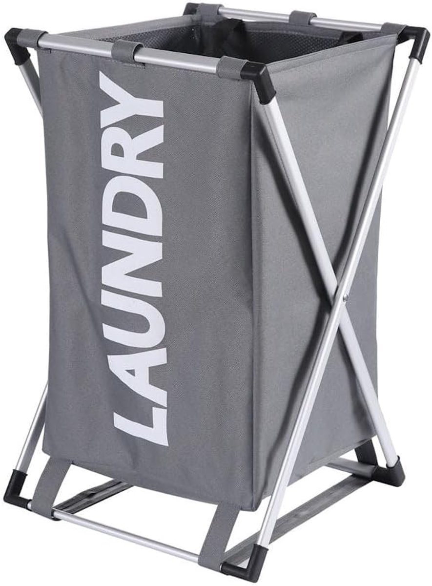 Wasmand 30 Liter - Vouwframe - Met slot - Makkelijk op te bergen - SnelShoppen