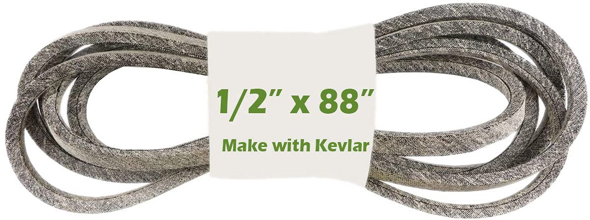 1/2 "x88" grasmaaier snijdek riem trekker aandrijfriem maken met Kevlar Compatibel met AYP 144200 419271 531007562 532131290 532144200 OEM-144200, Craftsman 241104, echtgenoot qvarna 532144200