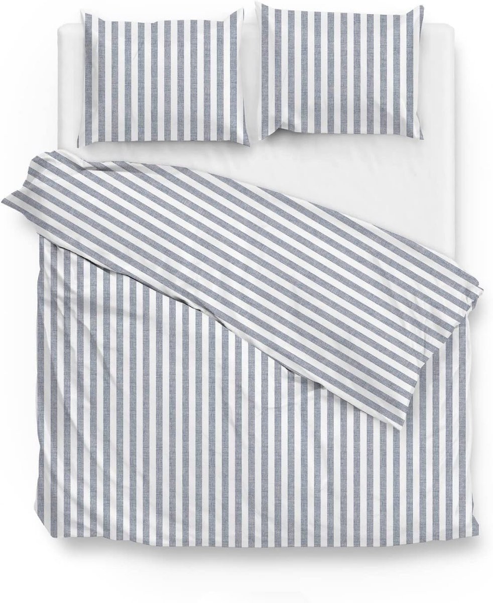 Dekbedovertrek 260x200/220cm - katoen - linnenlook - heerlijk zacht - SnelShoppen