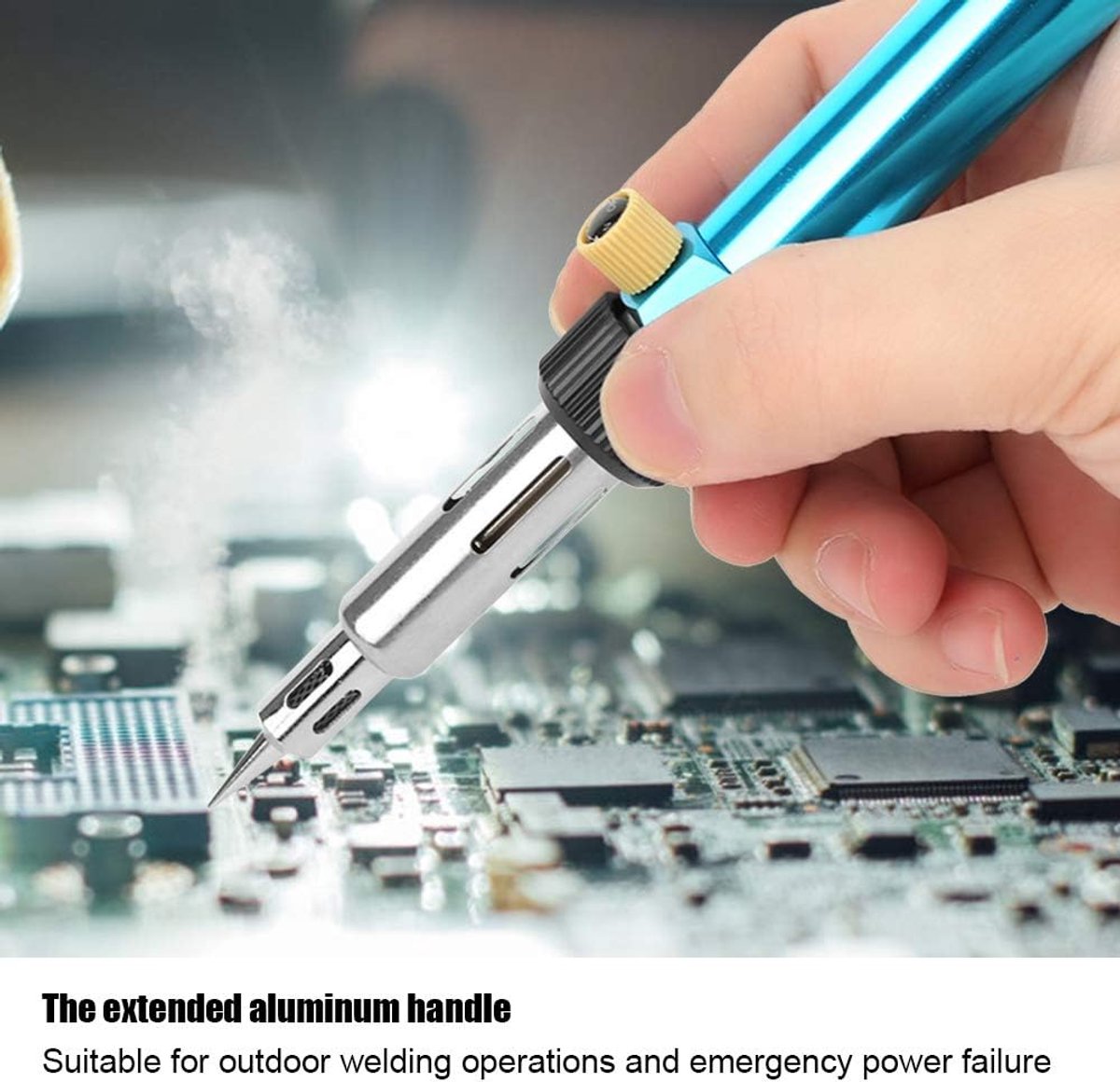 Gassoldeerbout, microbrander mini-lasser soldeerijzer pen-vormige gasbrander butaan warmtestift pneumatisch temperatuurverstelbaar lasgereedschap