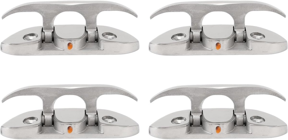 4 STKS 4.7 Inch Boot Opvouwbare Cleat 316 Boot Opvouwbare Cleat Rvs Marine Dock Mooring Rope Cleat Boot Cleat Accessoires voor Jacht FRP Opblaasbare Schepen