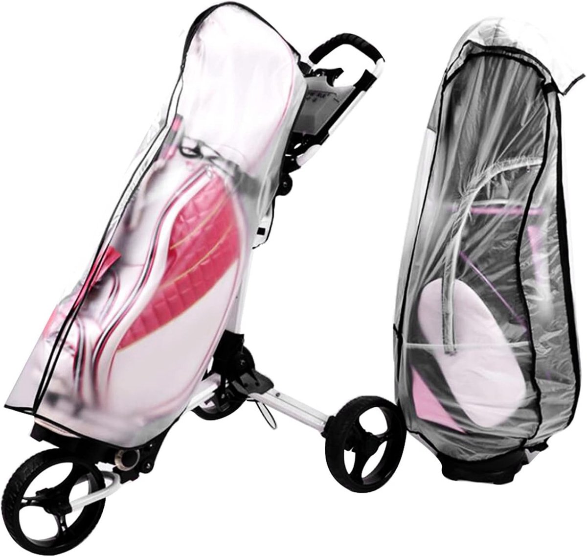 Golfs Bag Regen Cover Hood, PVC Transparante Universele Golfs Tas Regen Beschermhoes, Golfs Tas Stof Regen Cover Hoodm, voor Golfs Tas Trolleys Push Carts, Caddy Bag