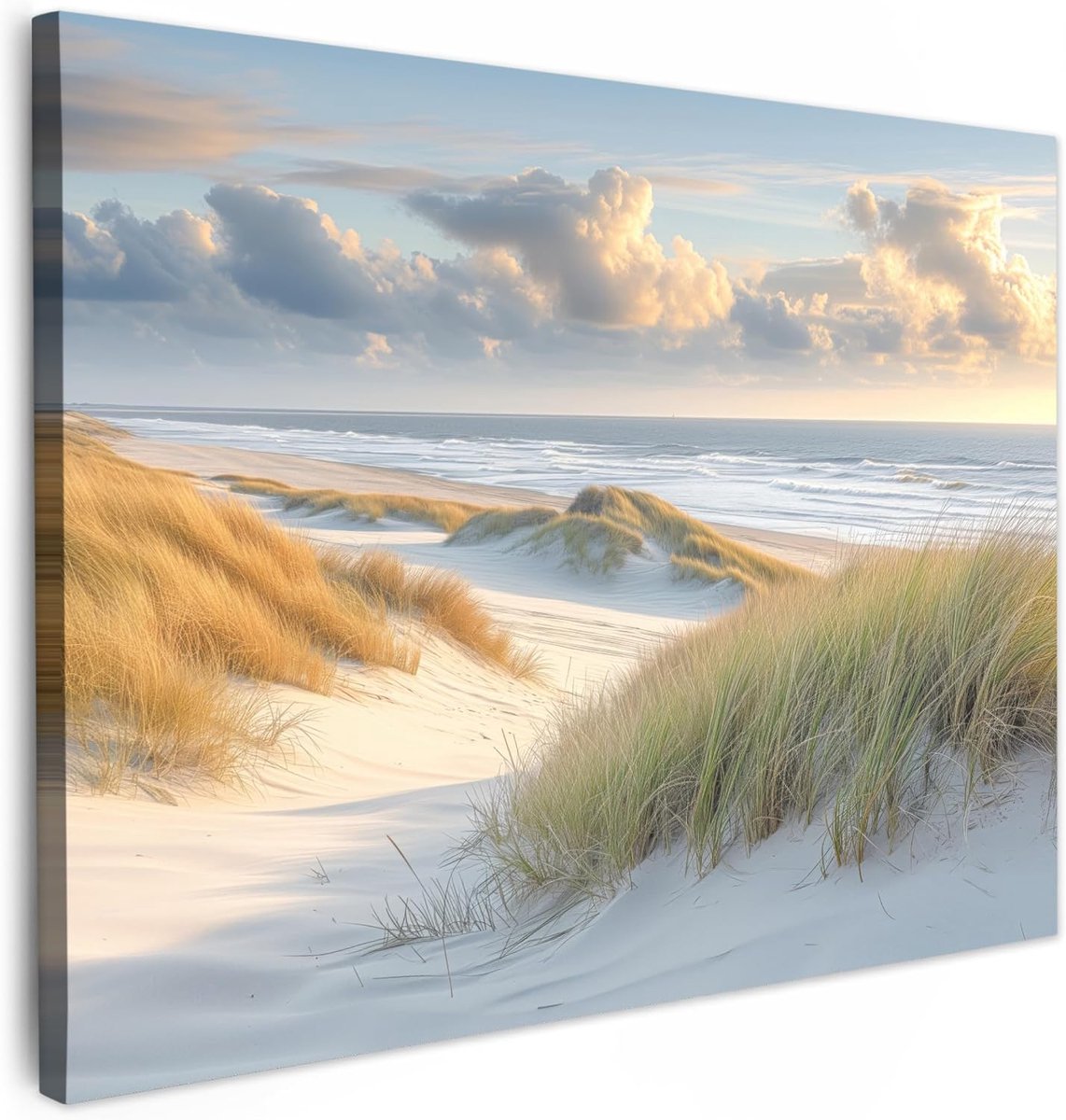 80x60 cm Tuinposter Tuin Tuinposters Voor Buiten Decoratie Tuindecoratie Garden Outdoor Balkon Poster Terras Posters Strand - Duinen - Helmgras - Waddenzee