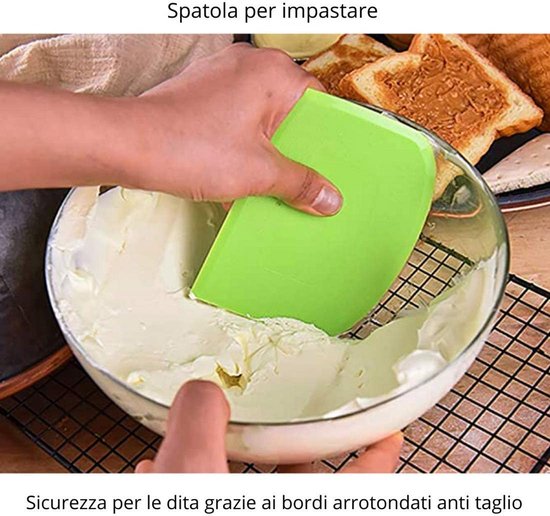 2 stuks - deegschraper - deegschraper - pizzasnijder - bakproducten - verse pasta - accessoires voor de keuken voor het snijden van deeg, cake, noedels / pizza / brood / groente — afbeelding 5