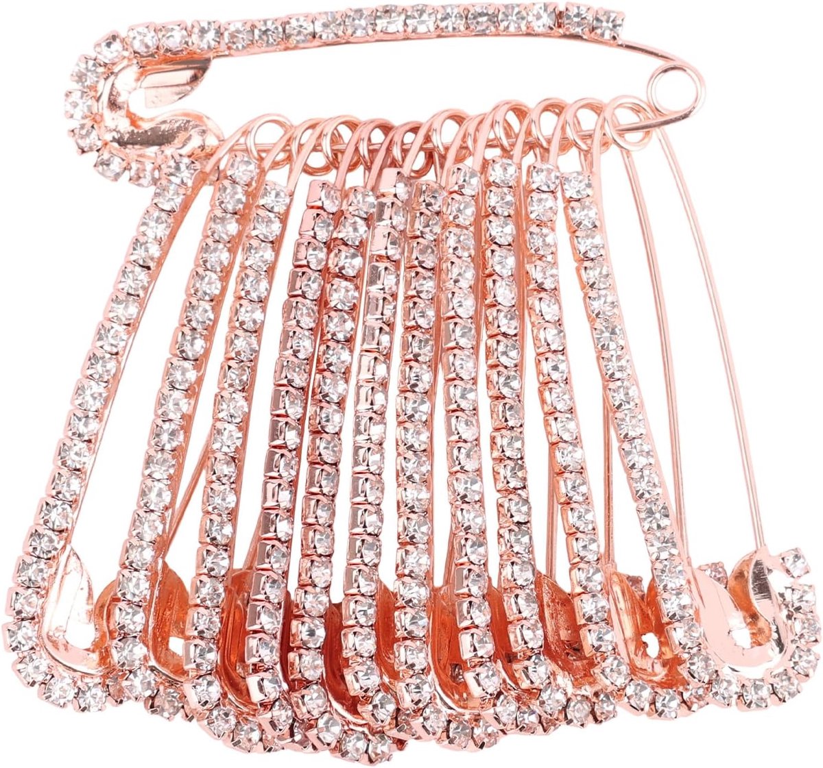 12 Stuks Strass Veiligheidsspelden, Glinsterende Decoratieve Veiligheidsspelden Delicate Kristallen Broches voor Dameskleding Sjaals Hoeden Jurken en Modeaccessoires