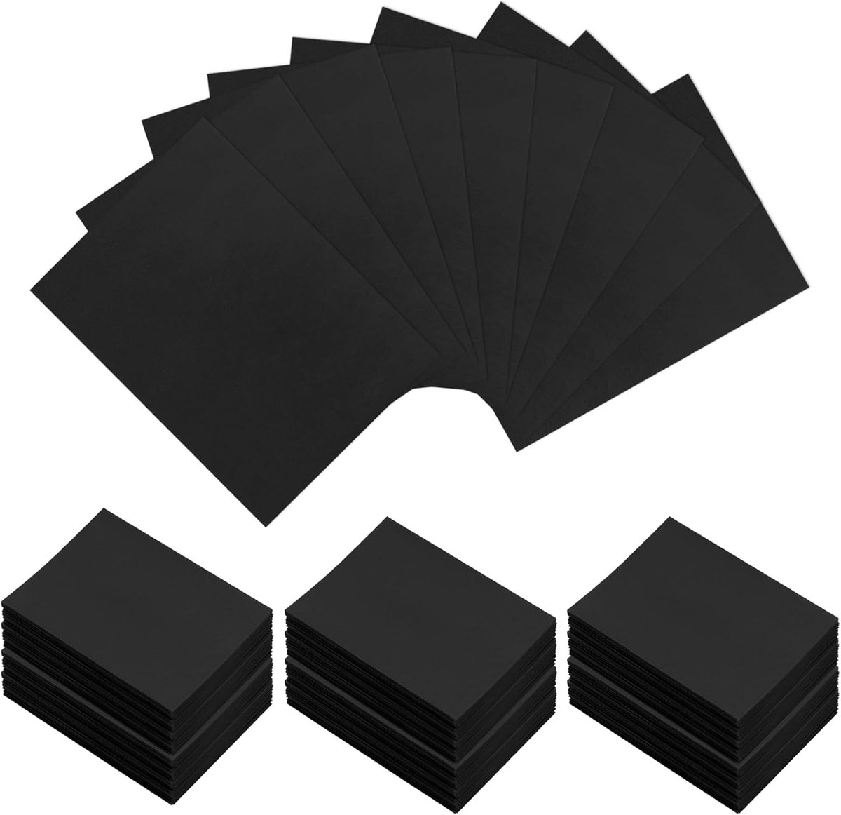 300 stuks standaard kaarthoesjes, doorzichtige dekbeschermers kaartbeschermers voor Pokemon, Magic, MTG, The Gathering, Bordspellen, Yugioh (zwart)
