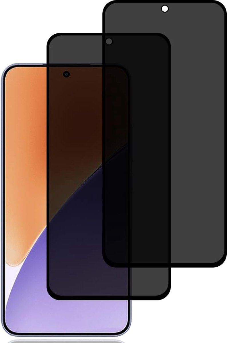 Screen Protector voor Xiaomi 15 5G [2 stuks] | anti-spy gehard glas film,vingerafdrukherkenning,9H hardheid,krasbestendig,anti-spy schermbeschermer voor Xiaomi 15