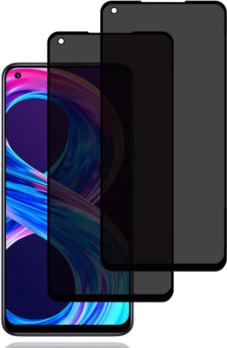 Screen Protector voor Realme 8 5G [2 stuks] | anti-spy gehard glas film,9H hardheid,krasbestendig,hoge gevoeligheid,anti-spy schermbeschermer voor Realme 8 5G