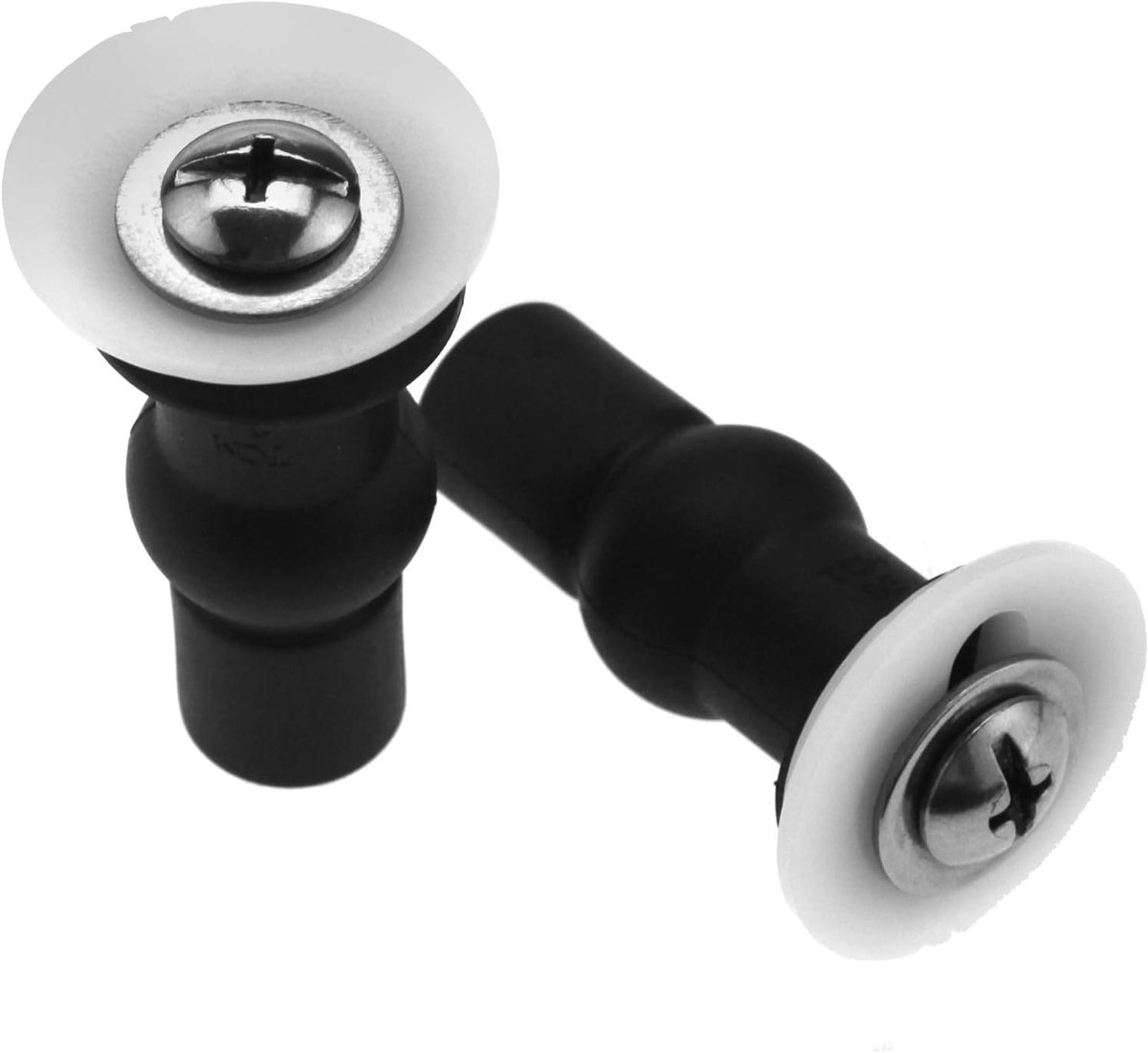 2 stks Toilet Top Cover Deksel Bevestigingen WC Blind Gat Bevestiging Zwarte Schroeven Moer