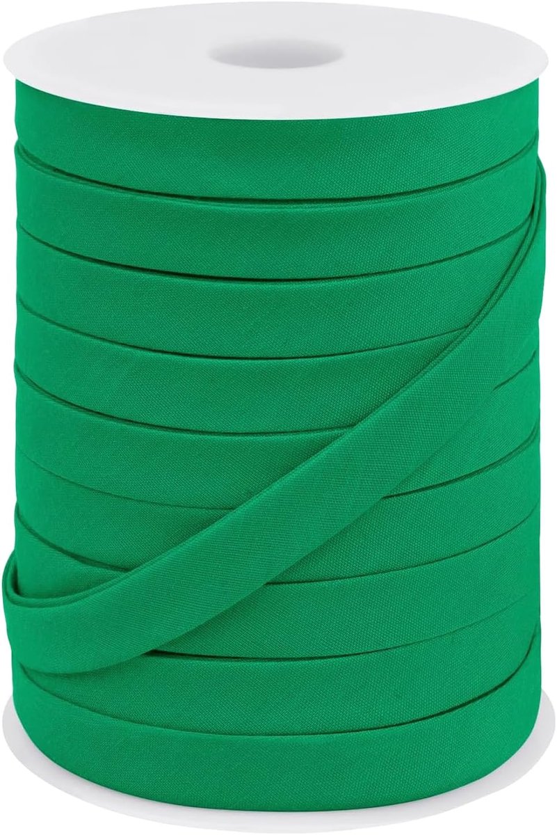 25 mm x 50 m, zoomband voor het naaien van kledingstukken, naaien, leidingen, quilten (groen)