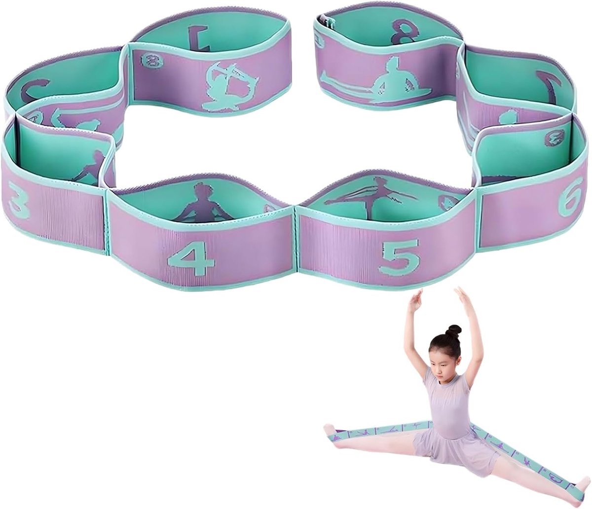stretchband, stretchband met 9 strikken