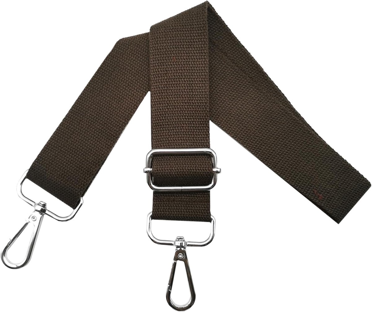 Tassenriemen voor het wisselen van schouderriem, tas riem verstelbare breedte 3,8 cm met zilveren karabijnhaak, draagriem voor handtassen dames tas riem, schouderriem tassen, kleurrijk, Q, Koffie,