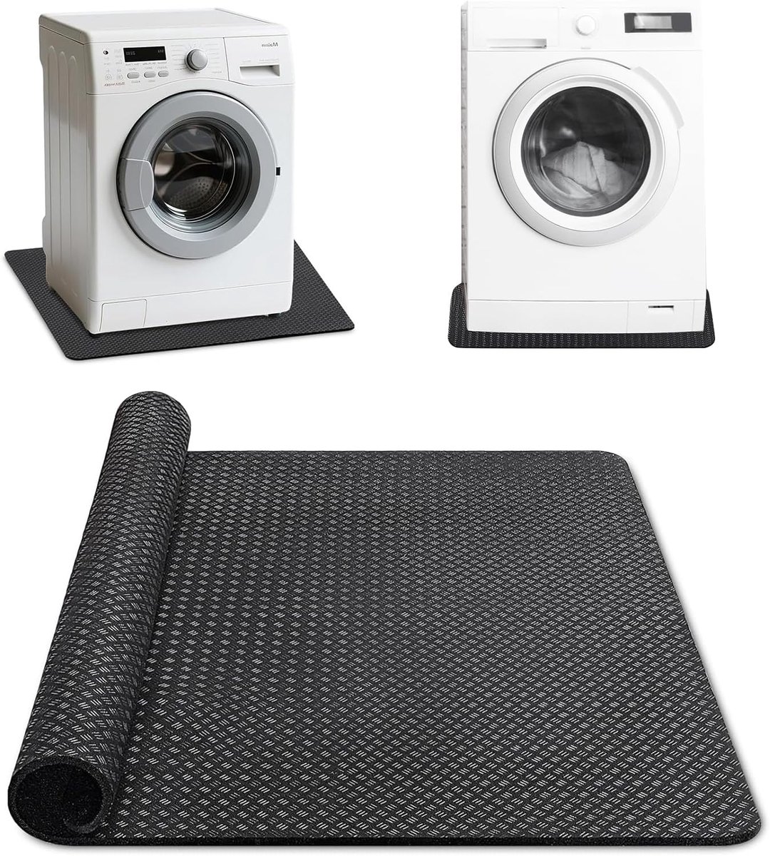 antitrillingsmat, 60 x 60 cm, aan beide zijden antislip onderlegger voor wasmachine, koelkastdroger, gemakkelijk te reinigen en herbruikbaar