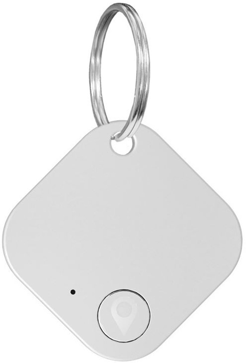 Sleutelvinder Bluetooth - Sleutelhanger tracker - Key finder - Sleutel terugvinden - Dierentracker - Bluetooth tracker - Wit - Jonyx