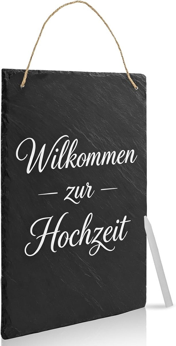 bord om te beschrijven, 30 x 20 cm, om op te hangen met jute lint, krijtmarker voor keuken, muur, tuin, bruiloft, feest